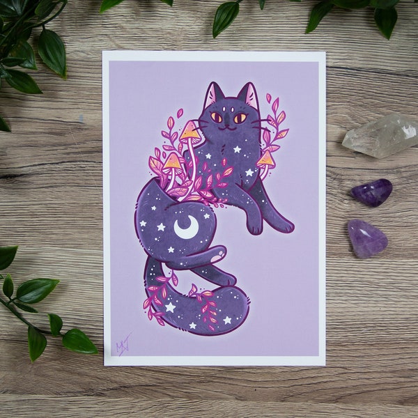 Inner Nature - Cat and Plants - Matte Art Print - Signed