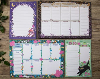 BUNDLE Note/planner pads x 4 - Stationary Supply | Size A5 and A6