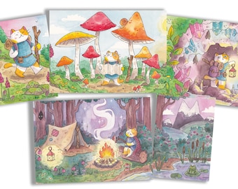Kitty Explorer Adventure - Matte Art Print - Signed