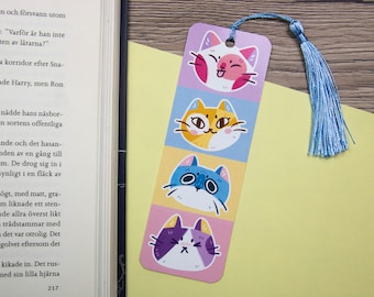 Pastel Cats Bookmark | Different options | Tassel | Reading Gift