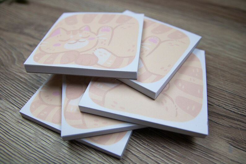 Notepad - Square Kitty - Stationary Supply | 7.5 X 7.5 Cm - 2.9 X 2.9 ...