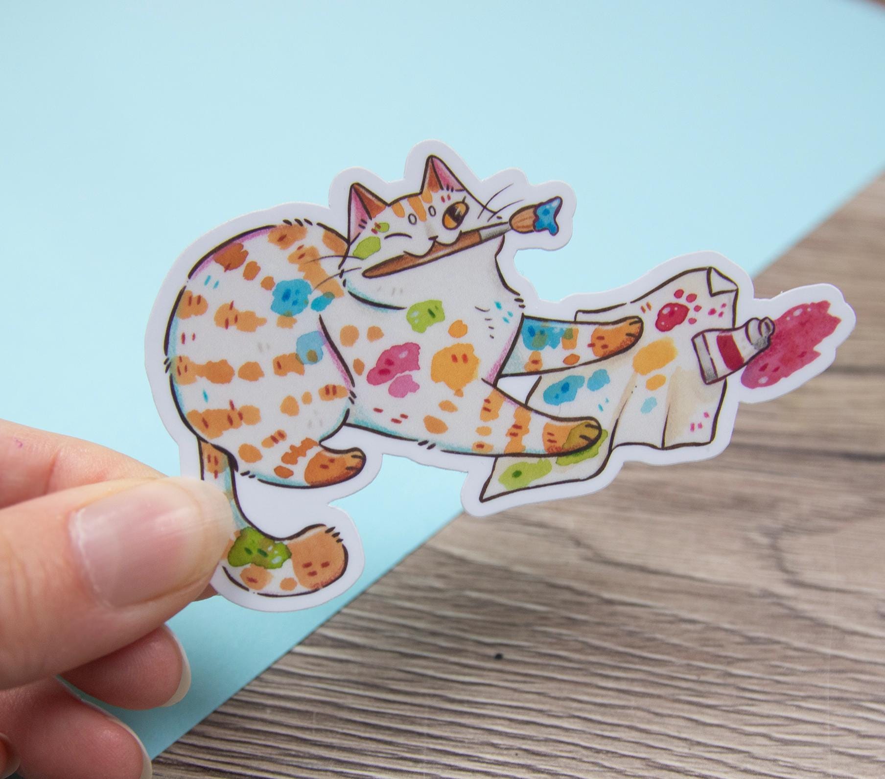 Artsy Cat - Glossy Sticker