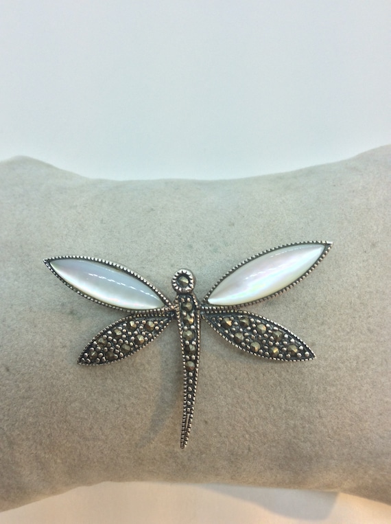 Beautiful Dragonfly Signed A with mother of Pearl… - image 8