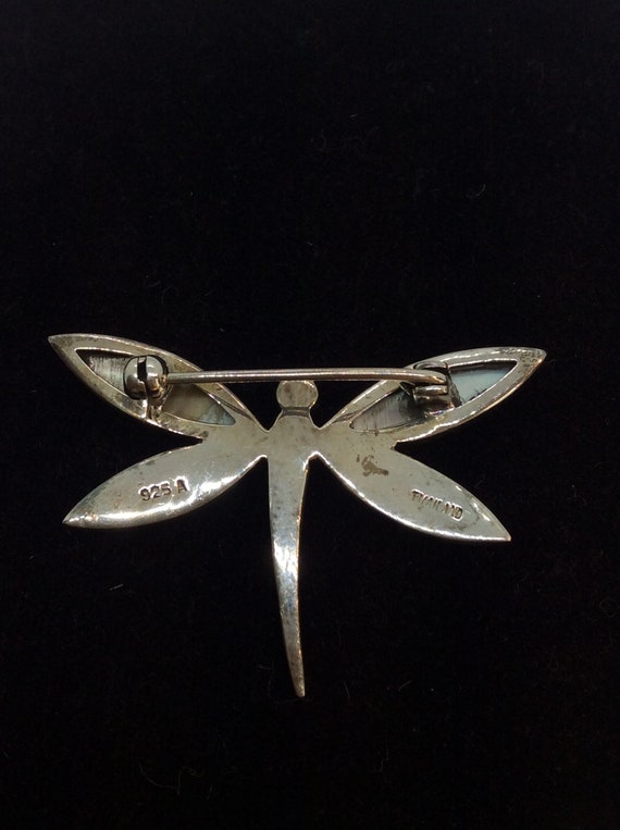 Beautiful Dragonfly Signed A with mother of Pearl… - image 5