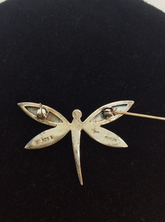 Beautiful Dragonfly Signed A with mother of Pearl… - image 6