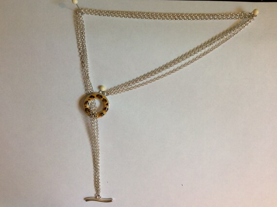 Rolo chains  and Leopard Toggle by David Sigal Ne… - image 1