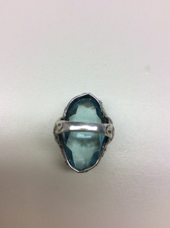 Sterling Silver Ring with Dragon undercarriage an… - image 5