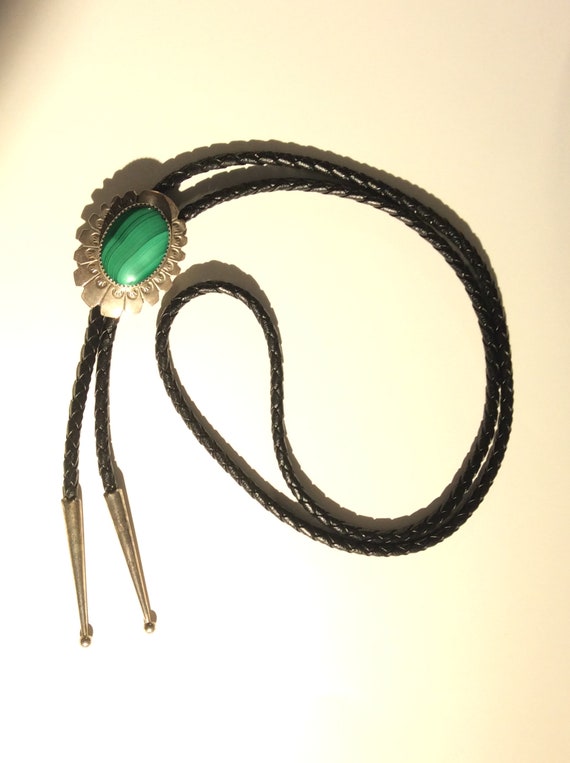 Mid-Century Navajo Sterling Naja and Turquoise Bolo with Shell Drop
