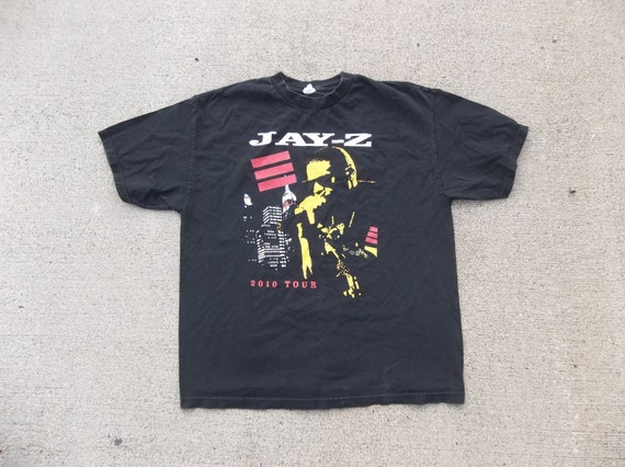 Jay Z T-shirt 2000s XL Hip Hop Rap Distressed Gru… - image 3