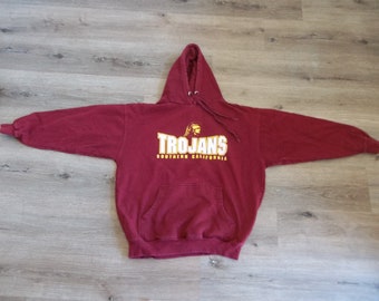 Vintage Sweatshirt USC Trojans University Southern California Medium Hoodies Football 1990s Preppy Grunge College Athletic Streetstyle