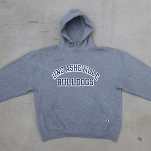 Vintage Sweatshirt University of North Carolina at Asheville 1990s Small Bulldogs Distress Preppy Grunge Hoodie Collegiate Unique Retro image 3