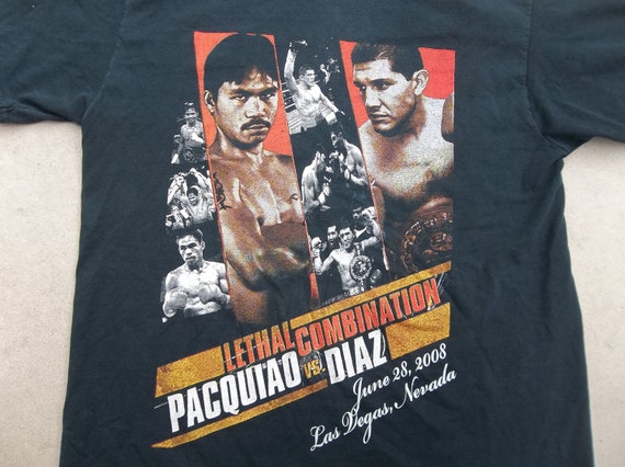 Vintage T-Shirt Pacquiao vs Diaz Lethal Combinati… - image 4