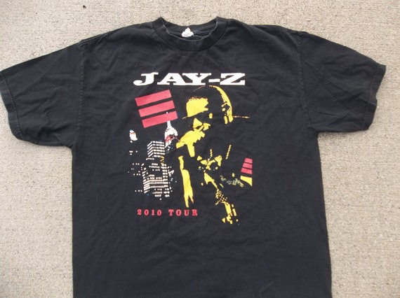 Jay Z T-shirt 2000s XL Hip Hop Rap Distressed Gru… - image 1