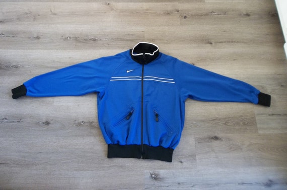 Vintage Jacket Nike 1990s Medium Zip Up Preppy Gru