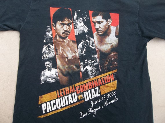 Vintage T-Shirt Pacquiao vs Diaz Lethal Combinati… - image 3