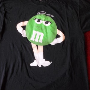 Vintage T-shirt M&Ms Candy Bar Ms. Green Chocolate sz XL image 4