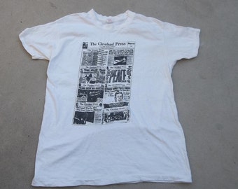 Vintage T-shirt John F Kennedy 1960s 1961 35th president Presidential Election Cleveland Ohio Press Hanes Political Tee Unique Retro