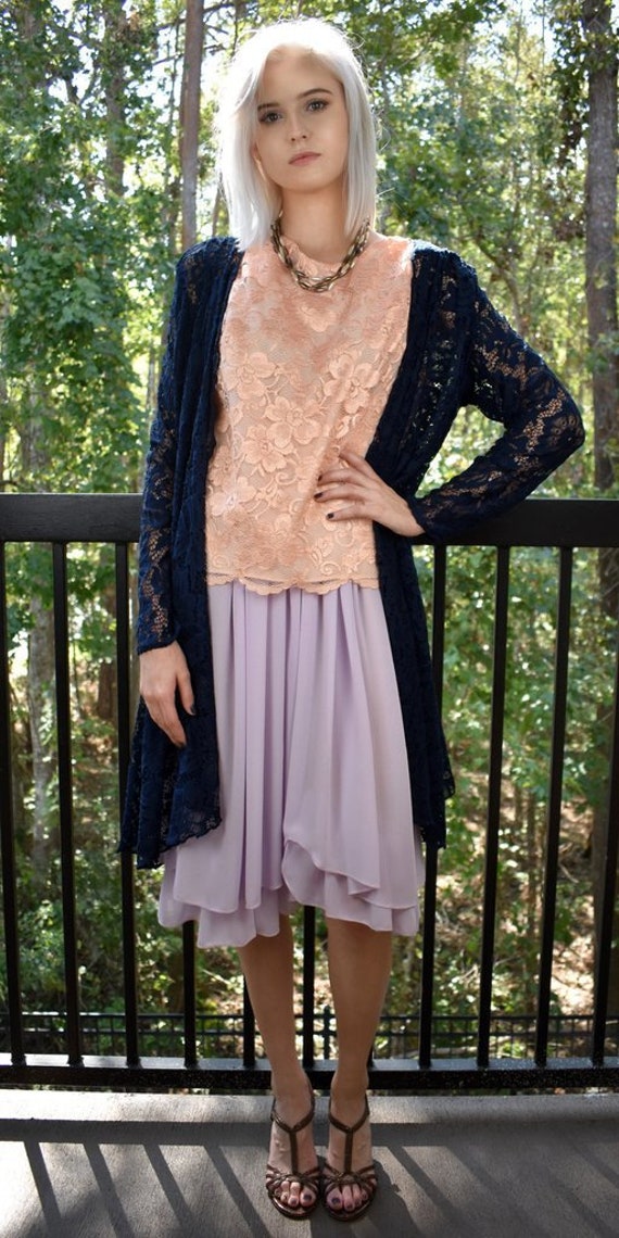 Navy blue duster sale cardigan