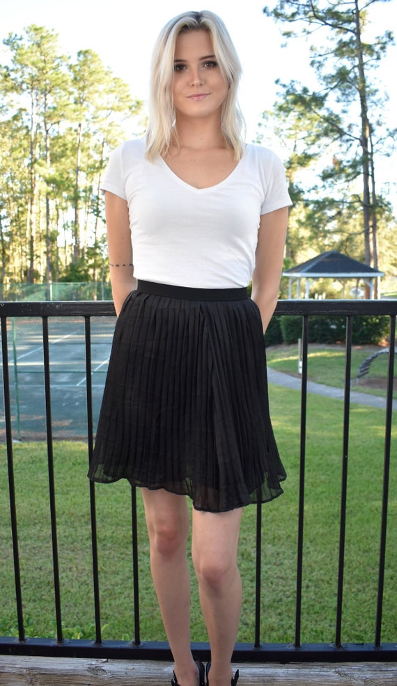 Falda de skater plisada gótica / Falda negra corta para mujer Moda