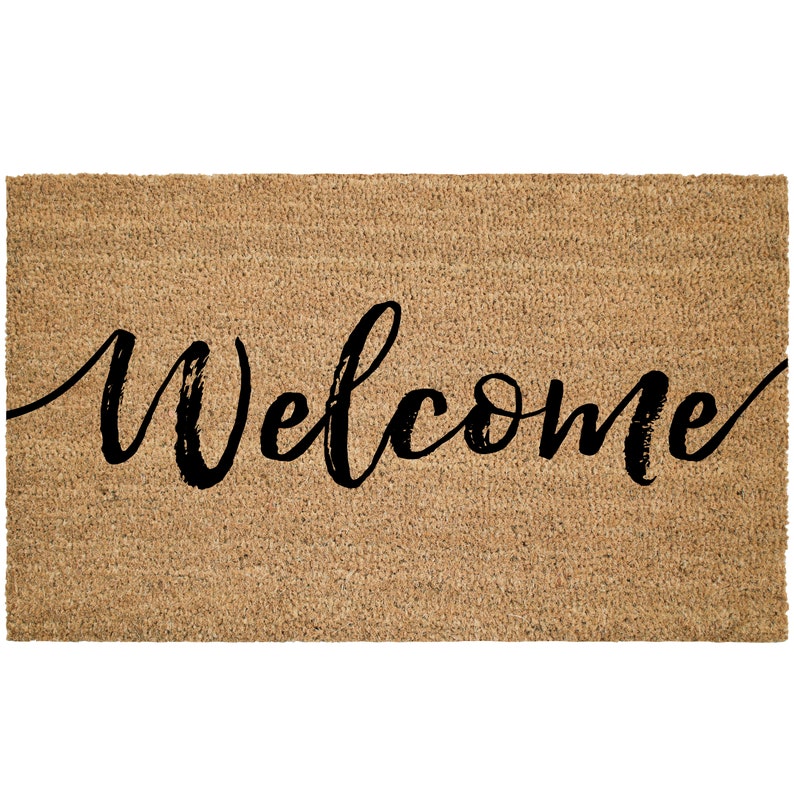 Coir Welcome Door Mat Front Porch Decor Home Entry Mat 2 Etsy