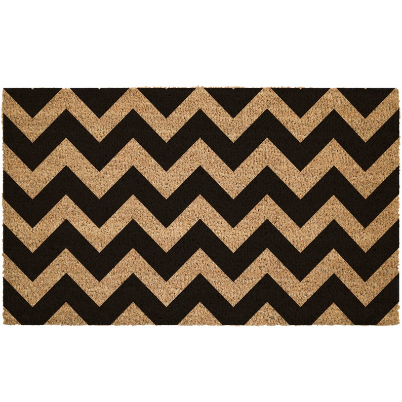 Herringbone Pattern Coir Door Mat Home Entry Welcome Mat 2 Etsy