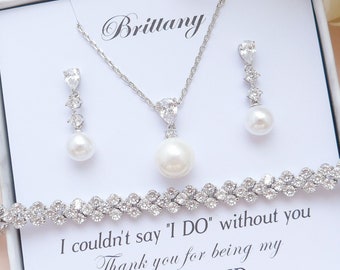 bridesmaid jewelry pearl