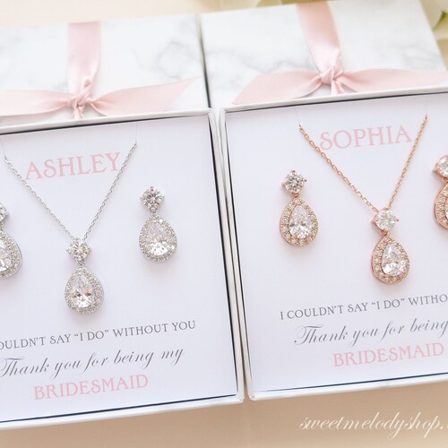 Bridesmaid Jewelry Gift Gold Bridesmaid Bracelet Set Etsy