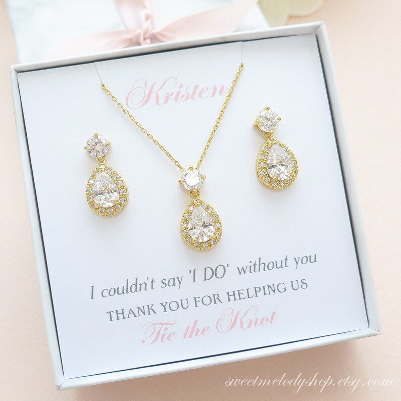 Bridesmaid Jewelry Set Silver Bridesmaid Jewelry Rose Gold Etsy