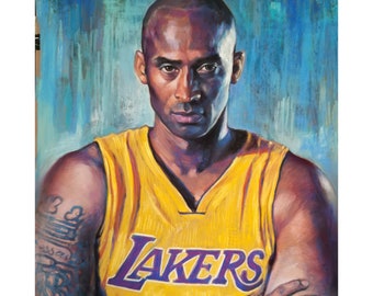 Original Kobe Bryant  portrait | Black Mamba tribute, LA LAkers, NBA | Basketball legend | Kobe 24 | Kobe Bryant art | Sport, Kobe Fan art