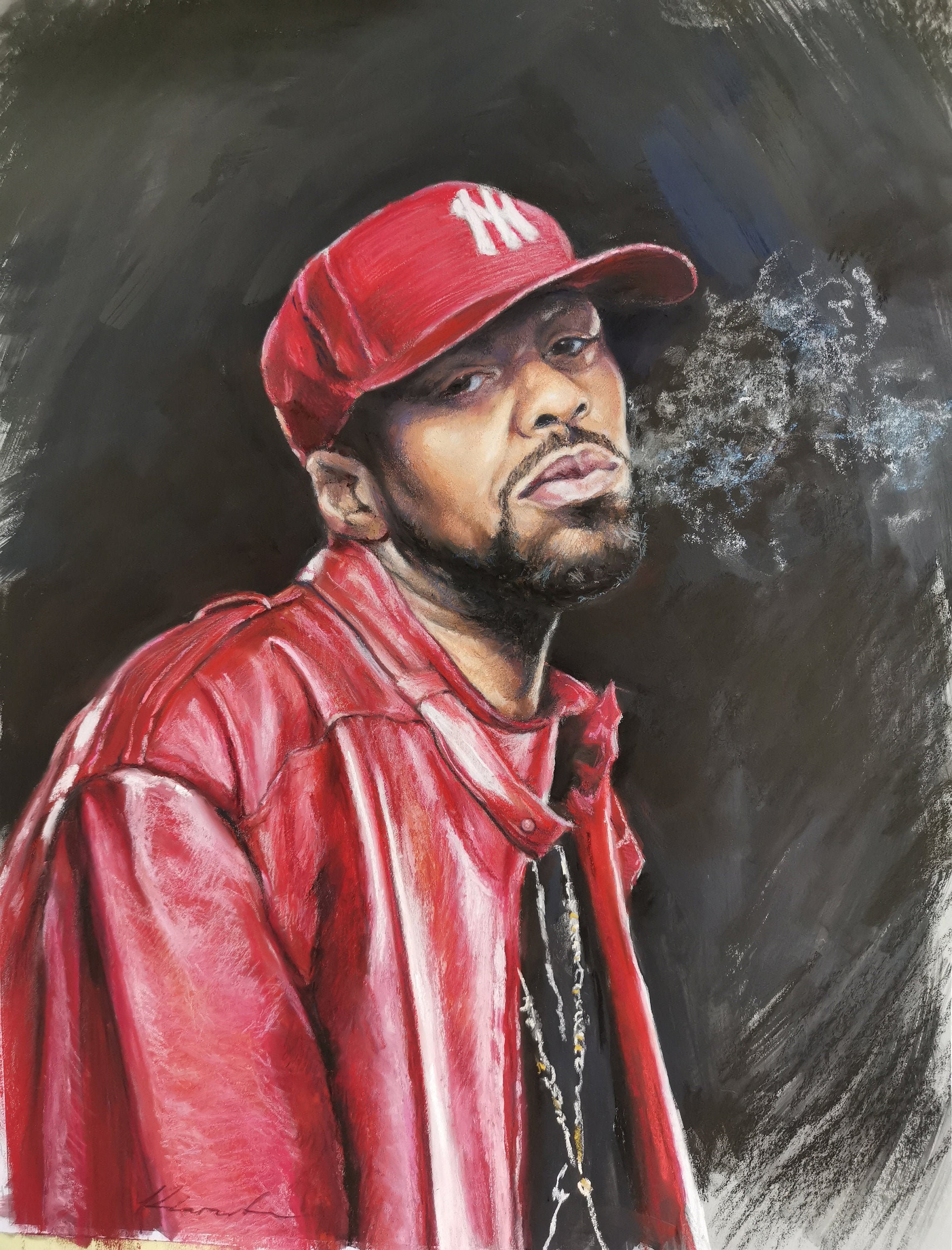 Lengtegraad Lucht Vrouw Method Man Original Portrait Wu Tang Clan Hip Hop Art - Etsy