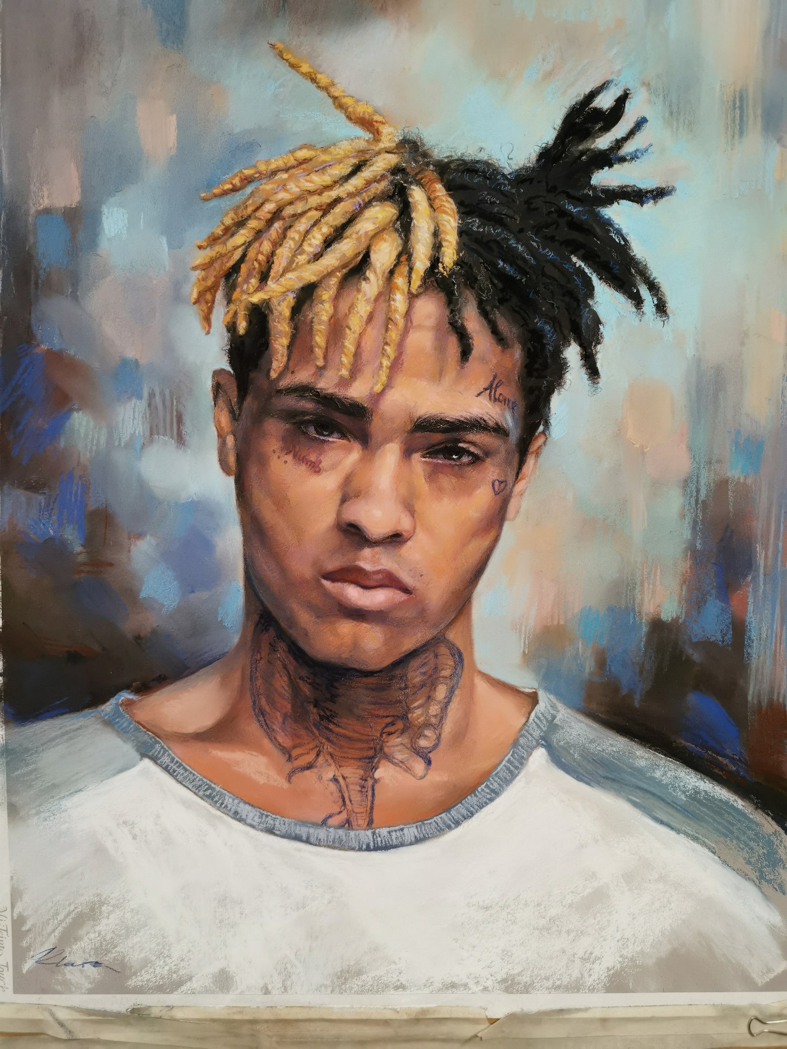 pastel-portrait-in-memory-of-xxxtentacion-portrait-painting-rap