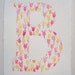 Watercolor Painting of Letter B. Spring Typography. Alphabet Painting ...