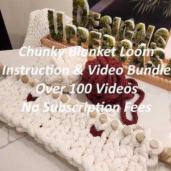 78" - #7 Chunky Blanket Loom™ - 51 Pegs - Over 100 Video Tutorials Included