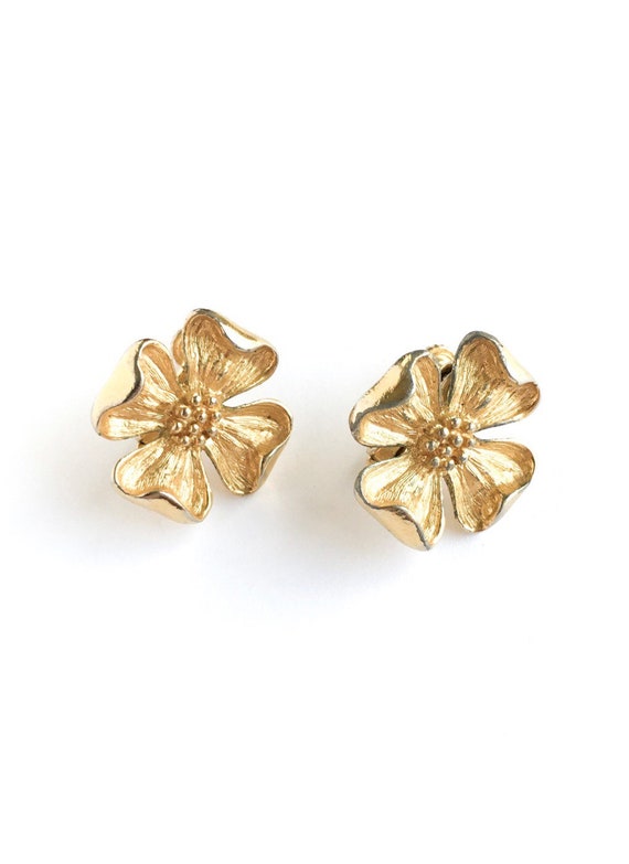 Vintage Napier Flower Earrings