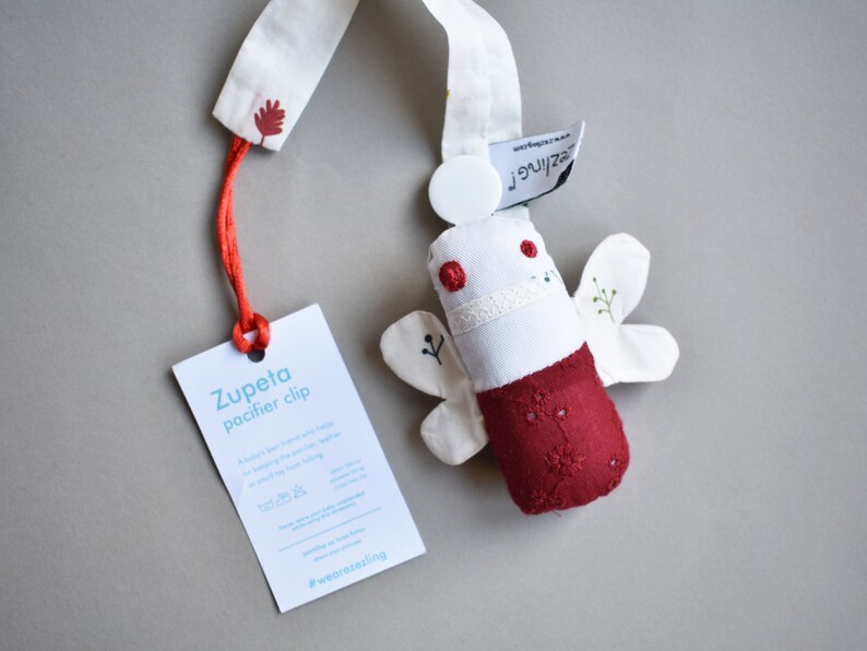 Dummy holder butterfly leafs flowers ZUPETA pacifier clip Etsy