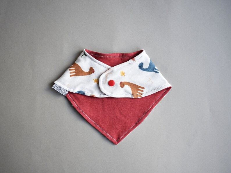 Bandana Dinossauros | Babete Reversível Triangular | Babinha Algodão ...