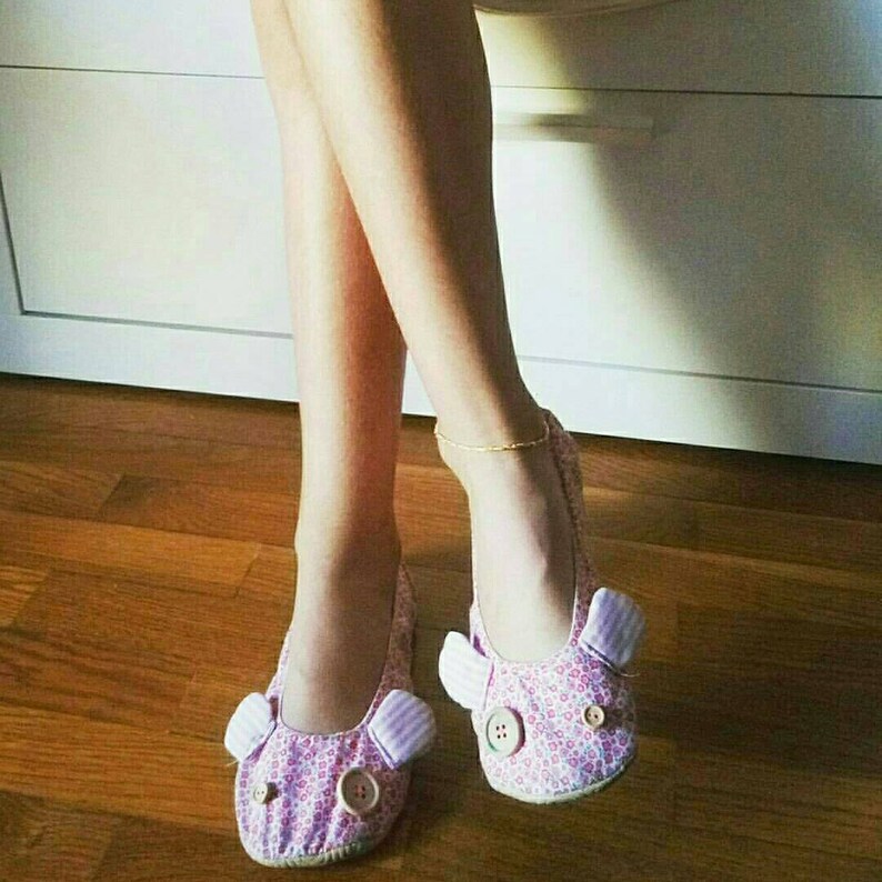 Costum Slippers mouse flats  Indoor animal face shoes  soft image 2