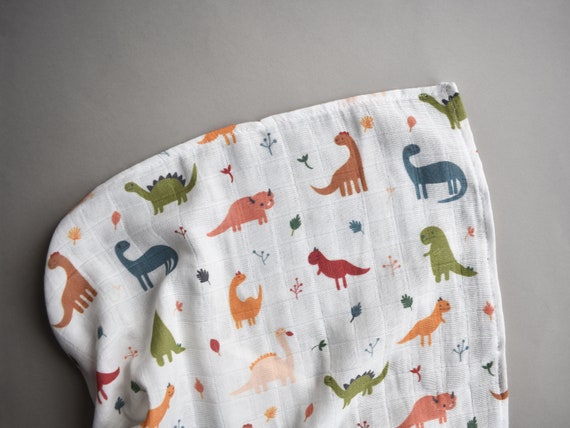 Grosse Baumwolle Baby Muslin Quadrate Tücher Dinosaurier