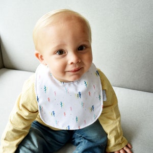 Babete impermeável Corais Zezling | Babete primeira papa e sopa | Bibe dupla face algas do mar | Babete reversível absorvente impermeável