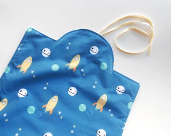 Travel changing mat | nappy change mat clutch | Baby changing pad clutch | rolling baby mat | waterproof changing mat | zezling outer space
