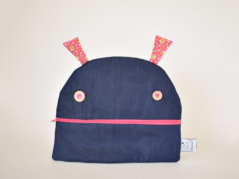 Denim Diaper bag Denim and pink flowers pram bag Z\u00e9 nappy glutton: travel nappy bag Funny Diaper clutch Stroller organizer baby bag