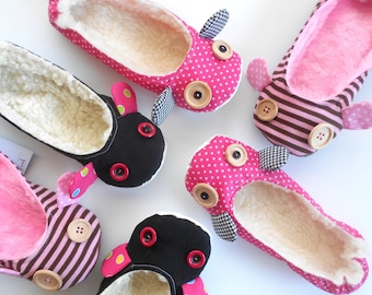 Pantufas coelhinho de bebé, criança e adulto | por encomenda | sapatos de casa | pantufas | sapatos de berço | sabrina sola antiderrapante