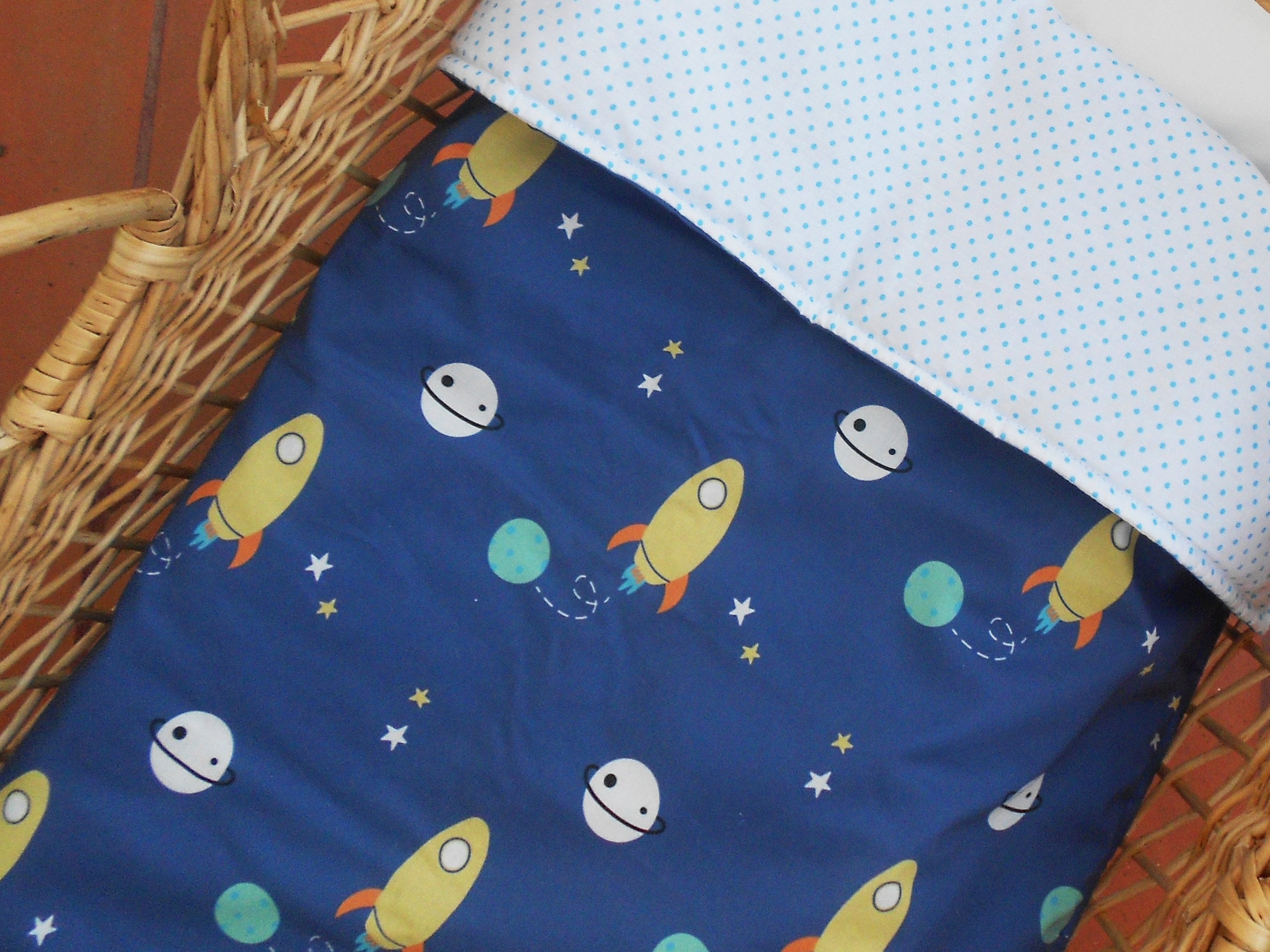 Outer Space Baby Blanket Moses Basket Duvet Reversible Etsy