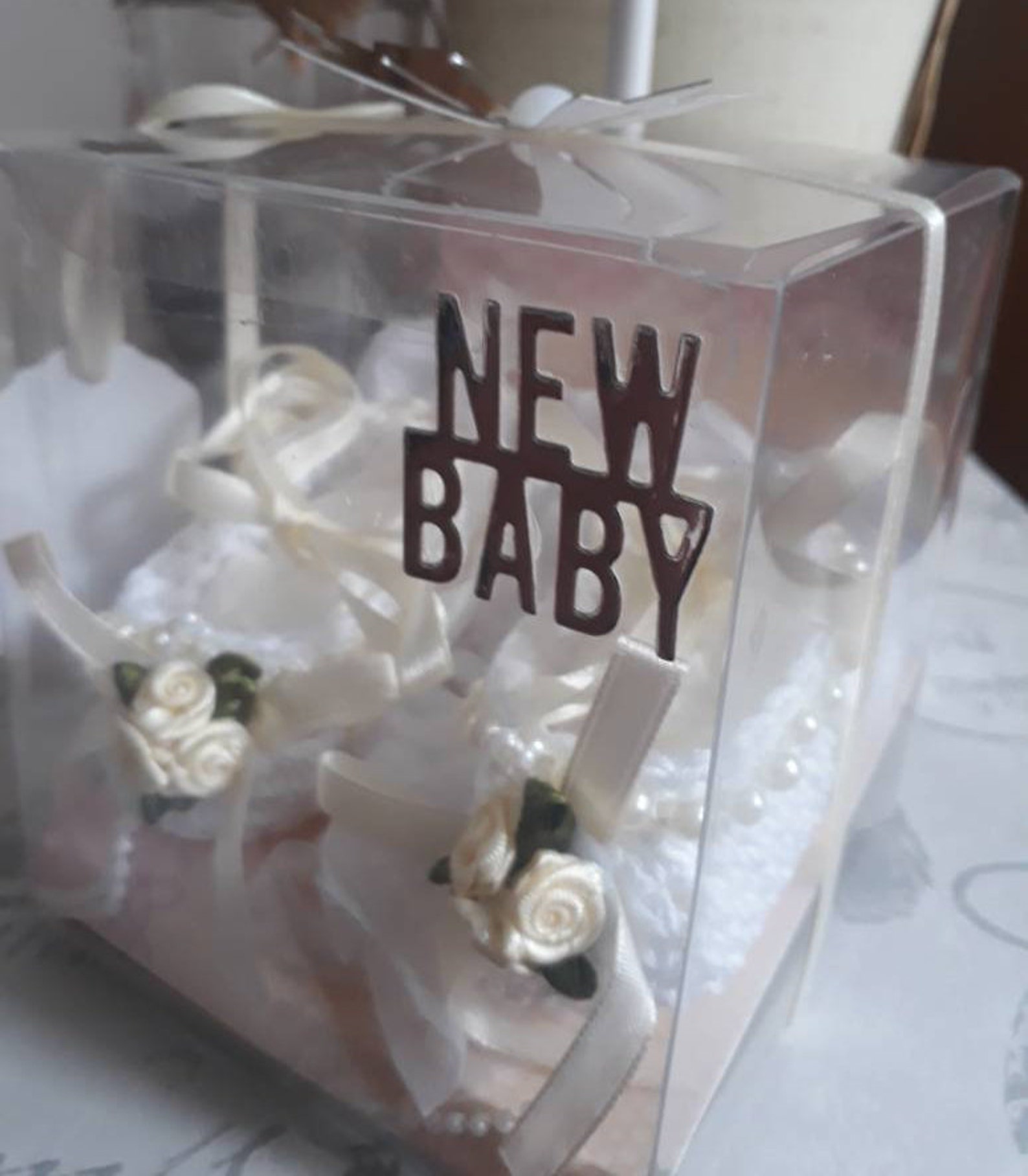 gift boxed crochet baby ballet shoes for special occassions