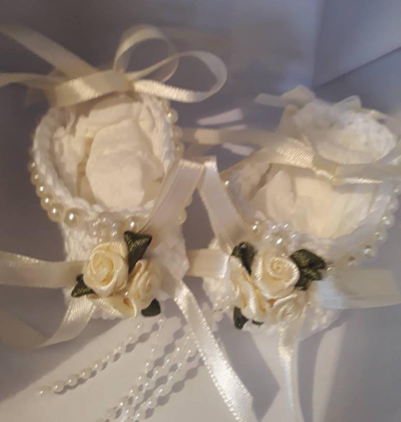 gift boxed crochet baby ballet shoes for special occassions