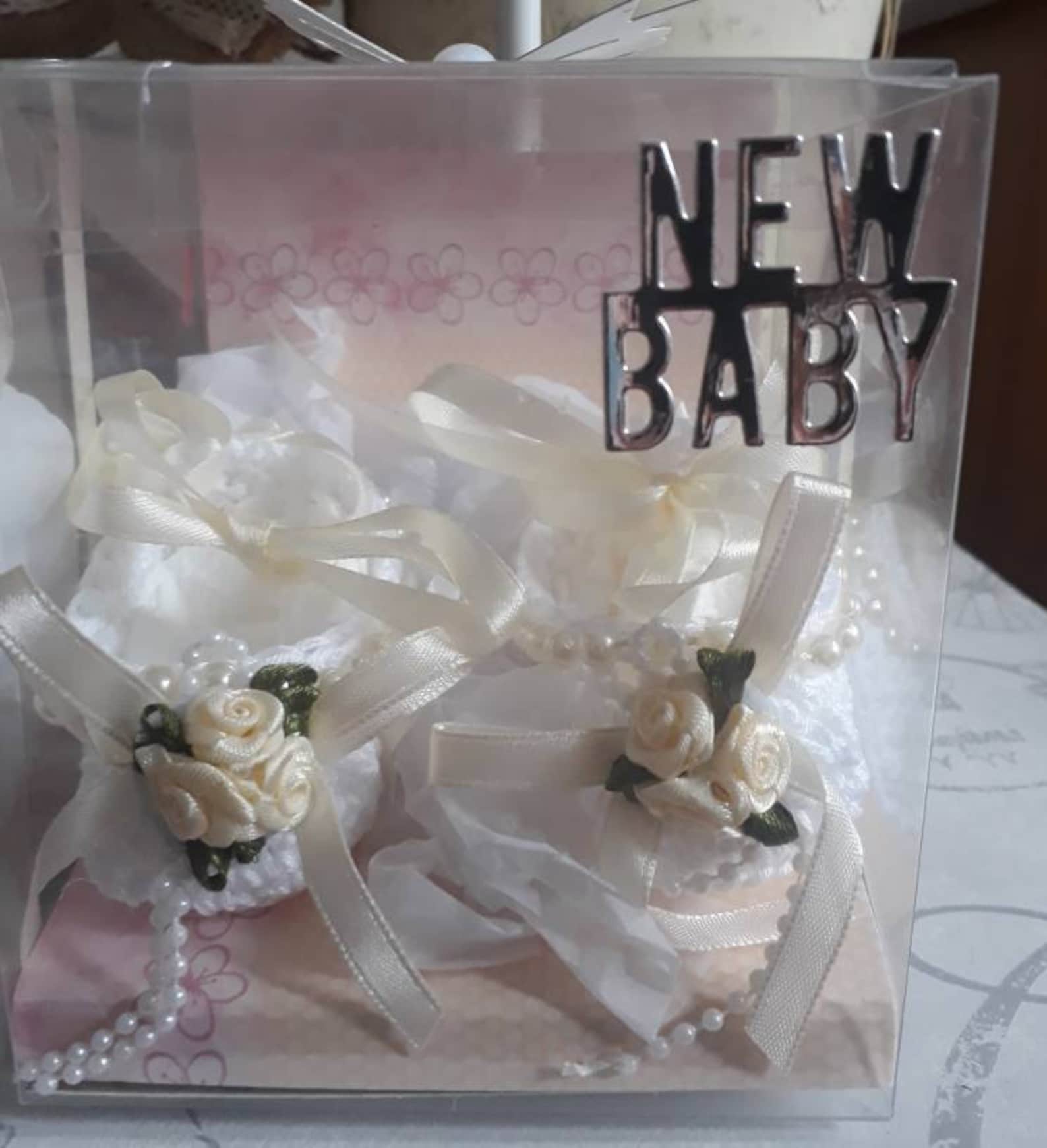 gift boxed crochet baby ballet shoes for special occassions
