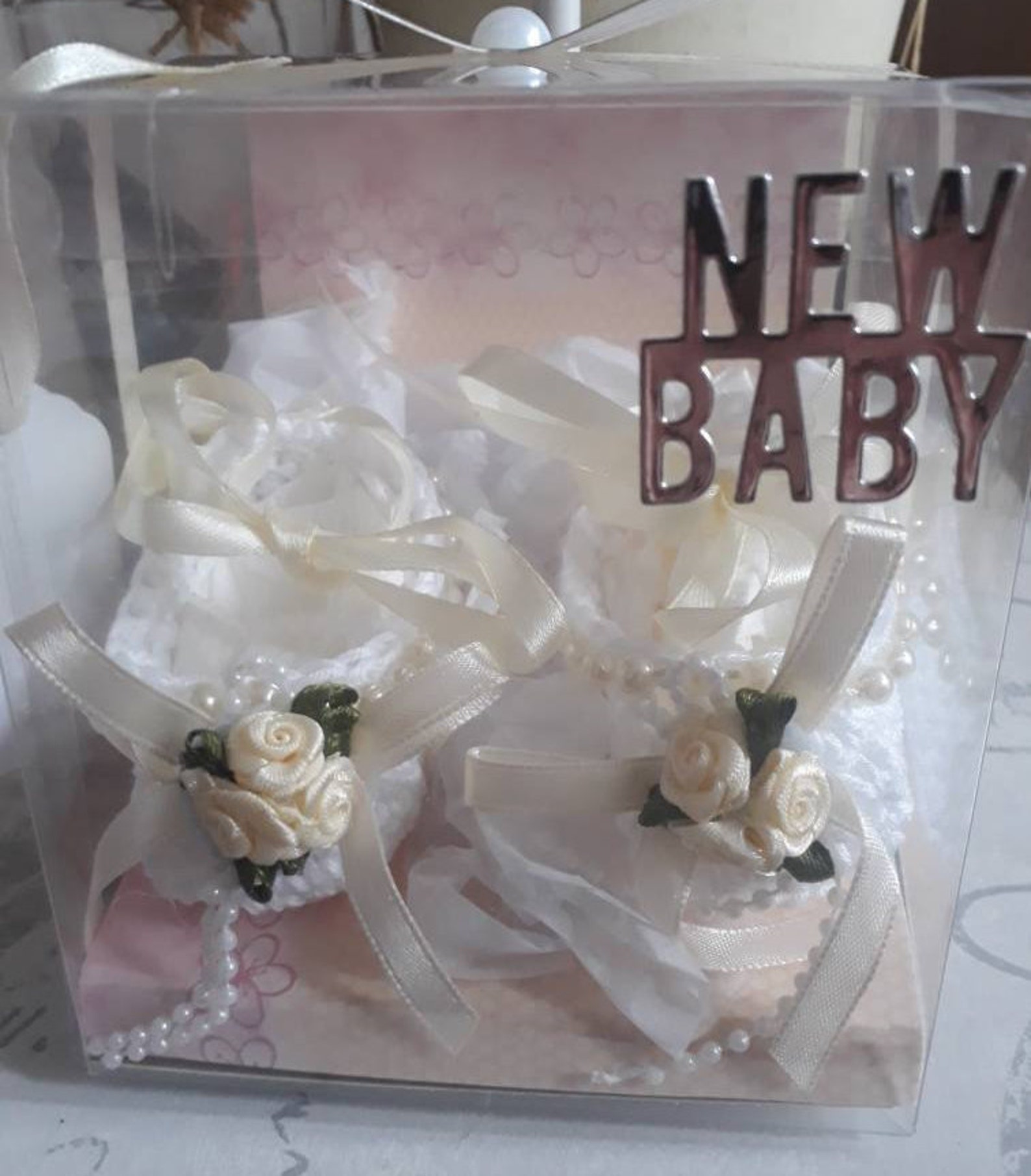 gift boxed crochet baby ballet shoes for special occassions