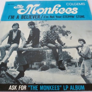 Monkees Single Vintage the Monkees 45 Rpm - Etsy