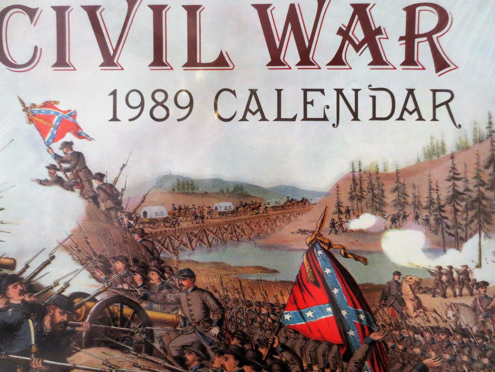CIVIL WAR CALENDAR 1989 New in Wrap Longmeadow Press Full Etsy