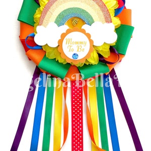 NEW Rainbow Themed Mommy To Be Corsage